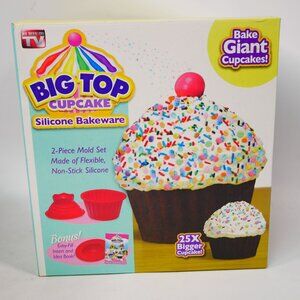 Big Top Cupcake Silicone Bakeware 2-Piece Mold Set Flexible Non-Stick